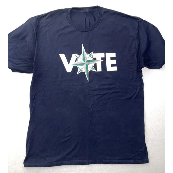 Seattle Mariners Vote 2020 T Shirt Men’s Size XL Election Day Promo MLB RARE - Picture 1 of 5
